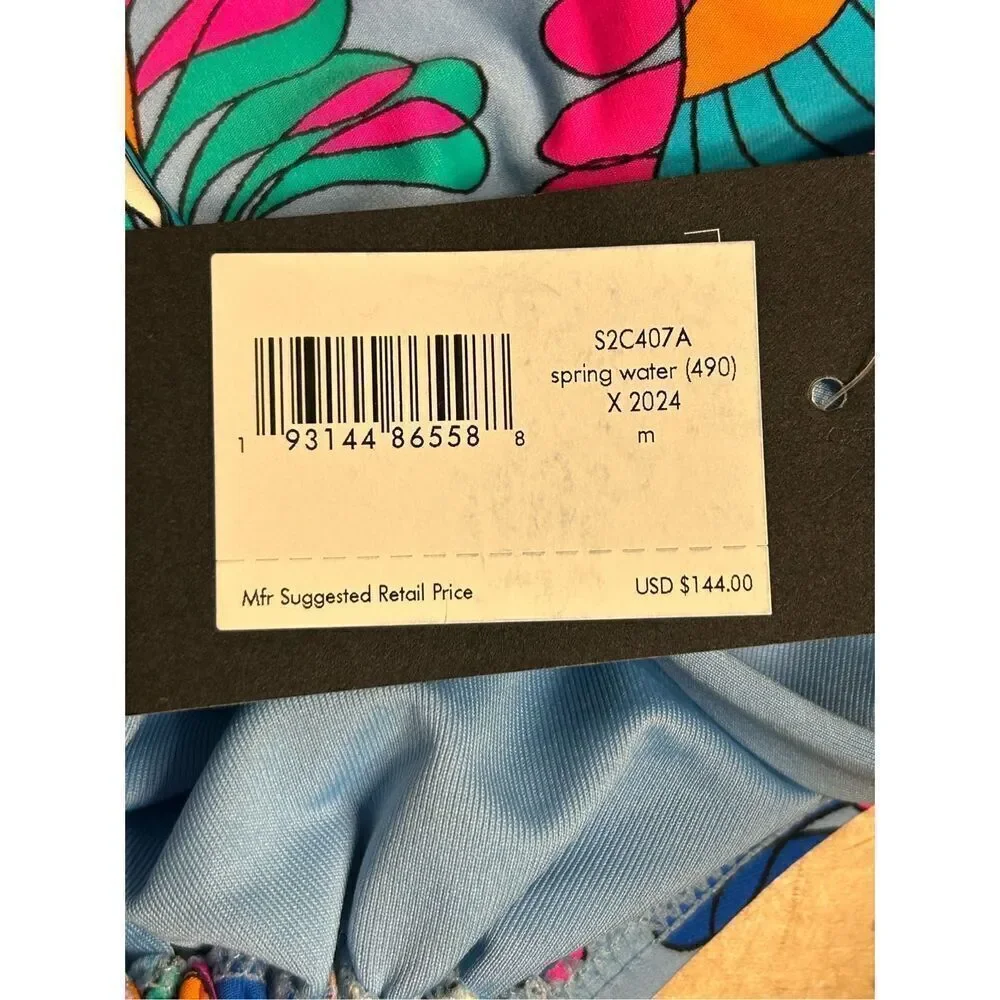 Kate Spade One Piece Swimsuit - Spring Water Size Medium nwt (0128)